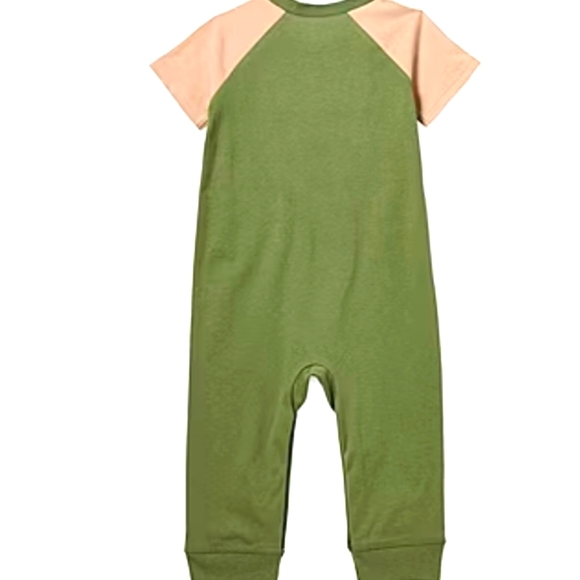 Green Dinosaur Baby Romper - Picture 3 of 3
